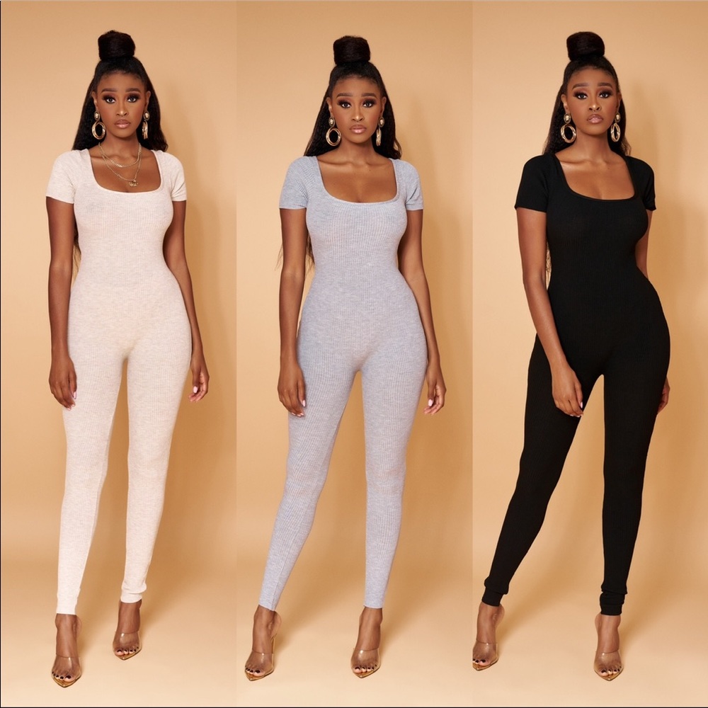 Fall&winter jumpsuit. Instock black,grey,oatmeal